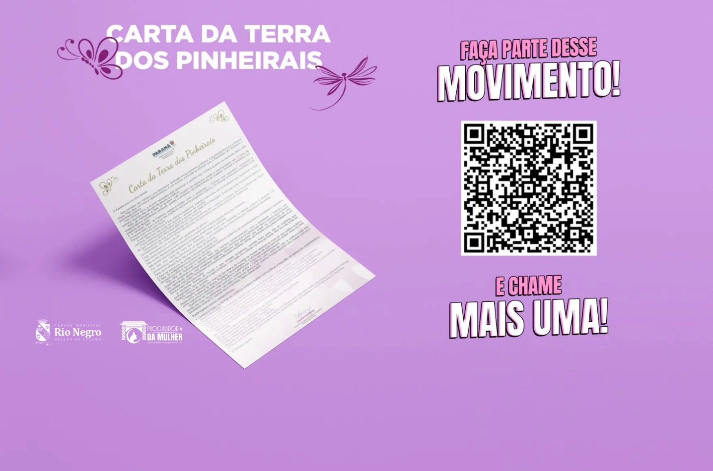 Procuradoria da Mulher da Câmara de Rio Negro apoia mobilização pela “Carta da Terra dos Pinheirais”
